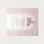 Beautiful petals and prosecco bridal décor banner タペストリー (正面(横))