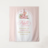 Beautiful petals and prosecco bridal décor banner タペストリー (正面)