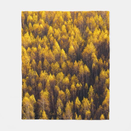 BEAUTIFUL PINE TREE FOREST フリースブランケット (正面)