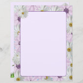 Beautiful Pink and White Daisies 8.5 x 11 (正面/裏面)