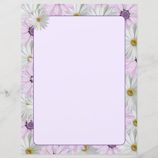 Beautiful Pink and White Daisies 8.5 x 11 (正面)