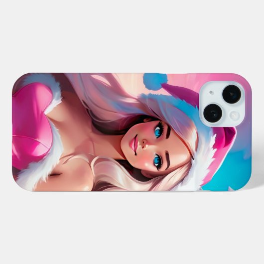 Beautiful Pink Christmas Girl 01 Case-Mate iPhoneケース (裏面 (横))