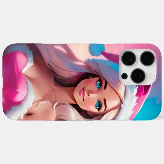 Beautiful Pink Christmas Girl 01 Case-Mate iPhoneケース (裏面 (横))