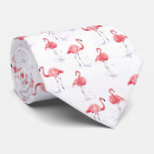 Beautiful pink flamingos pattern ネクタイ (ロール)