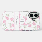 Beautiful Pink Floral Personalized  Case-Mate iPhoneケース (裏面 (横))