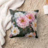 Beautiful Pink Floral Pillow クッション (ブランケット)