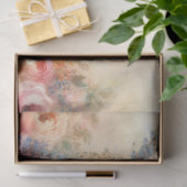 Beautiful Pink Floral Victorian Cat Decoupage 薄葉紙 (ギフト)