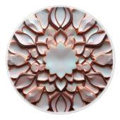 Beautiful pink offwhite pearl inspired セラミックノブ (正面)