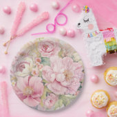 Beautiful pink peonies ペーパープレート (パーティー)