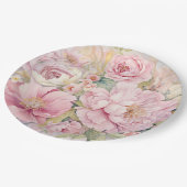 Beautiful pink peonies ペーパープレート (アングル)