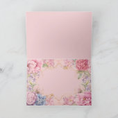 Beautiful pink peonies folded greeting card カード (内部)