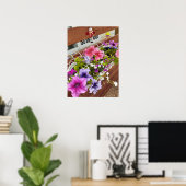 Beautiful Pink Petunia Fairy Flower Garden Poster ポスター (ホームオフィス)