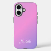 Beautiful Pink Purple Ombre Personalized Case-Mate iPhoneケース (裏面)