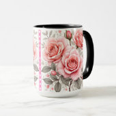 Beautiful Pink Roses Luxury Popular Collection マグカップ (正面右)