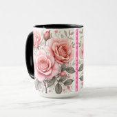 Beautiful Pink Roses Luxury Popular Collection マグカップ (正面左)