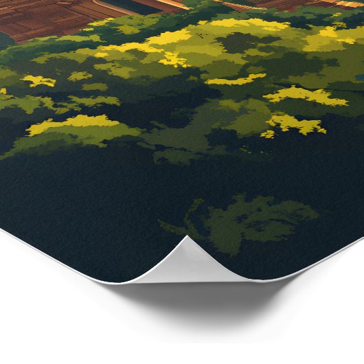 Beautiful Place Bagan Myanmar Art Travel ポスター (角)