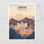 Beautiful Place Jaipur India Illustration Travel ポストカード (正面)