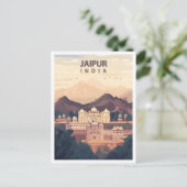 Beautiful Place Jaipur India Illustration Travel ポストカード (スタンド正面)