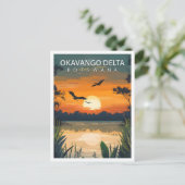 Beautiful Place Okavango Delta Botswana Travel ポストカード (スタンド正面)