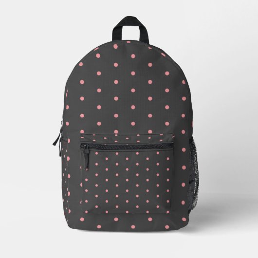 Beautiful Polka Dot Backpack for Women  プリントバックパック (正面)
