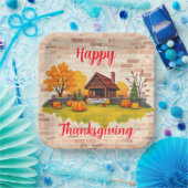 Beautiful Popular Happy Thanksgiving Fall ペーパープレート (パーティー)