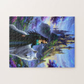 Beautiful Princess with Majestic Wolf ジグソーパズル (横)