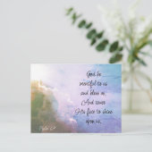 Beautiful Psalm 67 Blessing Upon Us ポストカード (スタンド正面)