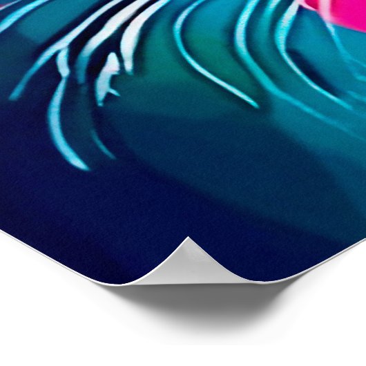 Beautiful Puma Portrait colorful ポスター (角)