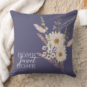 Beautiful Purple Flowers Home Sweet クッション (ブランケット)