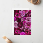 Beautiful Purple Rose Collage ノートカード (正面/裏面インサイチュ)