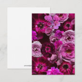 Beautiful Purple Rose Collage ノートカード (正面/裏面)