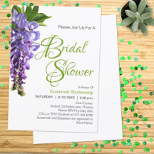 Beautiful Purple Wisteria Flowers Bridal Shower
