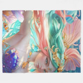 Beautiful queen  フリースブランケット (正面(横))