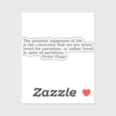 Beautiful quotes by Victor Hugo シール (シート)