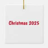 Beautiful Rabbit Christmas セラミックオーナメント (裏面)