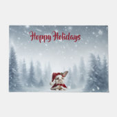 Beautiful Rabbit Christmas ドアマット (正面)