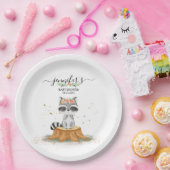 Beautiful Raccoon Nature Baby Party ペーパープレート (パーティー)