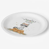 Beautiful Raccoon Nature Baby Party ペーパープレート (アングル)