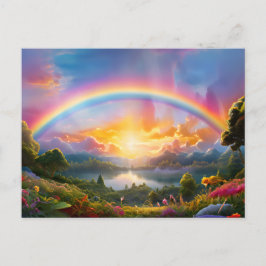 Beautiful Rainbow and Lake  ポストカード