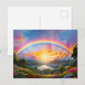 Beautiful Rainbow and Lake  ポストカード (正面/裏面)