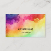 Beautiful Rainbow Color Splatters Abstract Design 名刺 (正面)