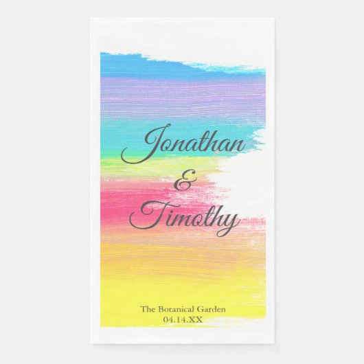 Beautiful Rainbow Wedding Custom Colorful (正面)