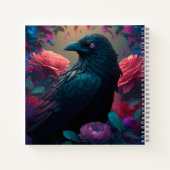 Beautiful Raven and Flowers Journal ノートブック (裏面)