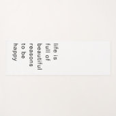 Beautiful Reasons to Be Happy Minimal Quote Art ヨガマット (正面(横))