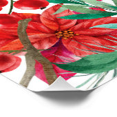 Beautiful red and white Christmas poinsettia ポスター (コーナー)