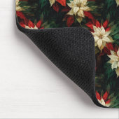 Beautiful Red and White Poinsettias マウスパッド (コーナー)