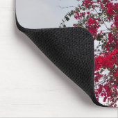 Beautiful red Bougainvillea Flowers & Cloudy Sky  マウスパッド (コーナー)