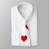 Beautiful red hearts printed white  ネクタイ (タイ)