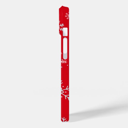 Beautiful Red illustrative snowflake Red Backgroun Case-Mate iPhoneケース (裏面 / 左)