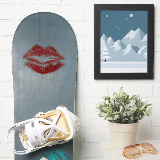 Beautiful Red Kiss Isolated Vector Art シール (スノーボード)